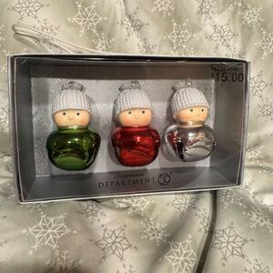 New Department 56 Enesco Christmas Babies Jingle Ornaments Pack of 3 Circa 2010
